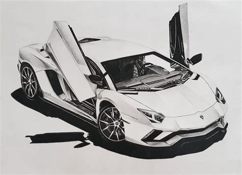 Lamborghini Aventador Drawing at PaintingValley.com | Explore ...