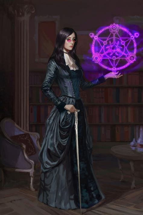 Pin By Wayward On Fantasy Artwork Female Wizard Fantasy Wizard Female Human