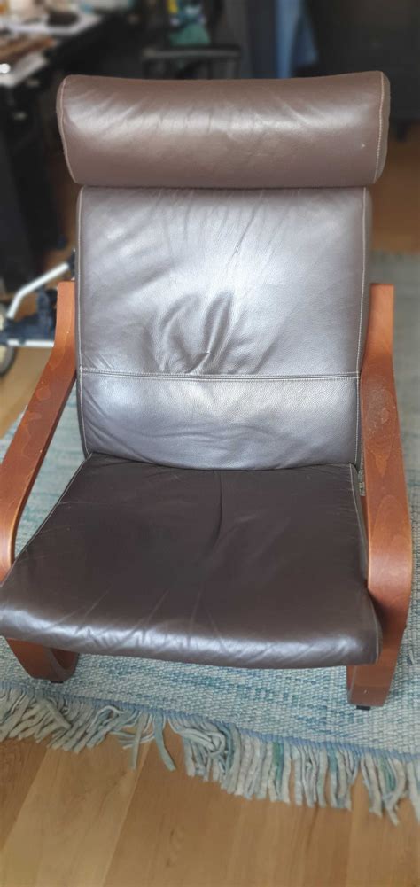 Ótimas poltronas em pele castanha modelo Poang Ikea Loures OLX Portugal