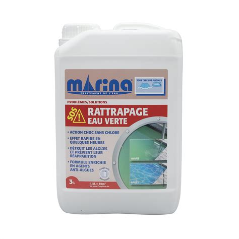 Marina Rattrapage Eau Verte 3L Hexagon Piscine Et Spa