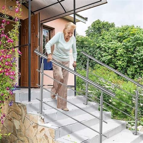 Aufun Main Courante En Acier Inoxydable Cm Rampe D Escalier Pour