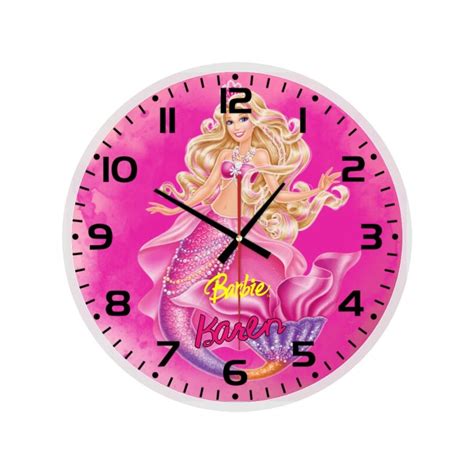 Mattel Barbie Fashion Glass Wall Clock For Your Kids Décor