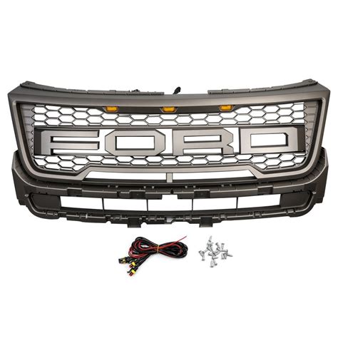 Ford Explorer Front Grill Raptor Style With Amber LED Lights Packaged