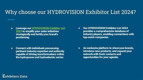 Ppt Hydrovision Exhibitor List Powerpoint Presentation Free