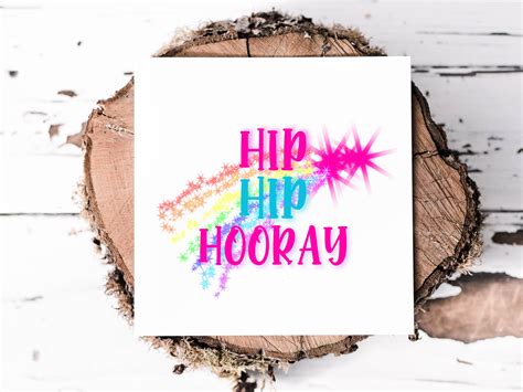 Hip Hip Hooray Birthday Card For Her Bright Coloured Birthday Etsy Uk