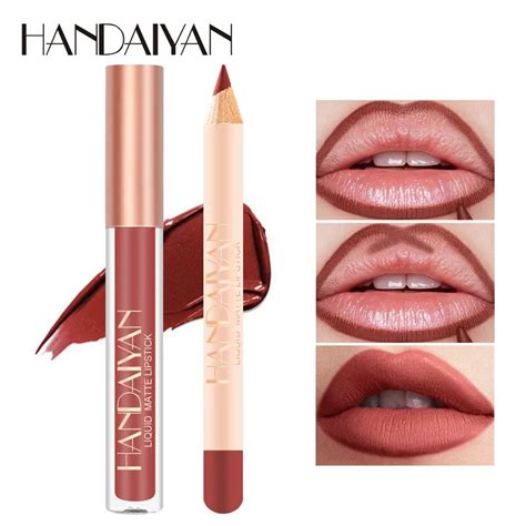 L Pis Matte Velvet Lip Liner Imperme Vel Batom L Quido Duradouro Forro