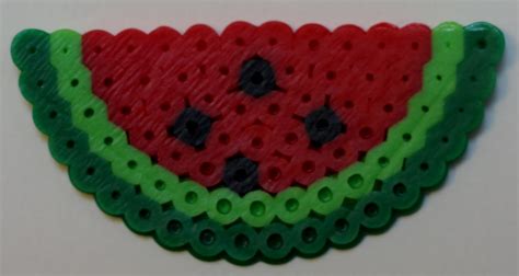 Tasty Watermelon From Perler Beads That Looks Almomst Good Enough To