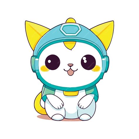 Premium Vector Pilot Cat Cute Antropomorphic Vector Eps