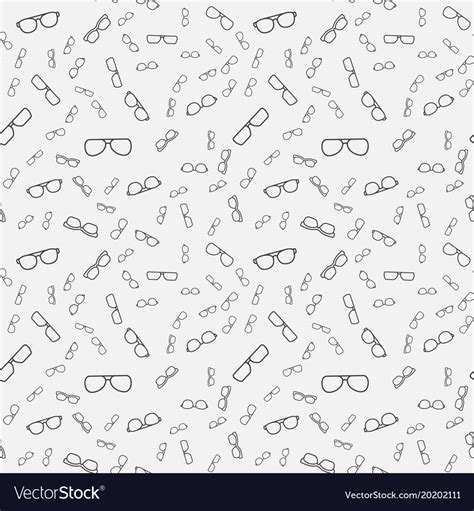 Minimal Eyeglasses Seamless Pattern Royalty Free Vector