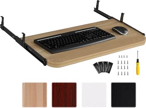 Amazon.com: V3VOGUE Adjustable Keyboard Tray - Under Desk Slide Keyboard Stand with Slide Rails ...