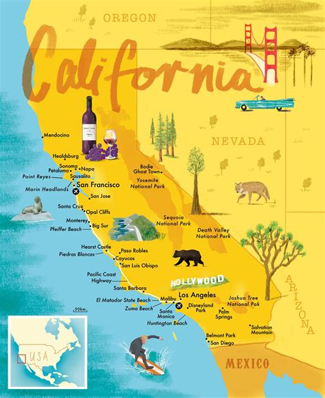 California Map California Map California Travel Road Trips