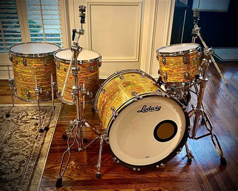 Ludwig Classic Maple 4 Piece Mod Shell Pack With 22 Bass Drum In Citr Drumpickers