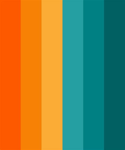 Orange And Teal Color Palette Bright And Bold Color Schemes