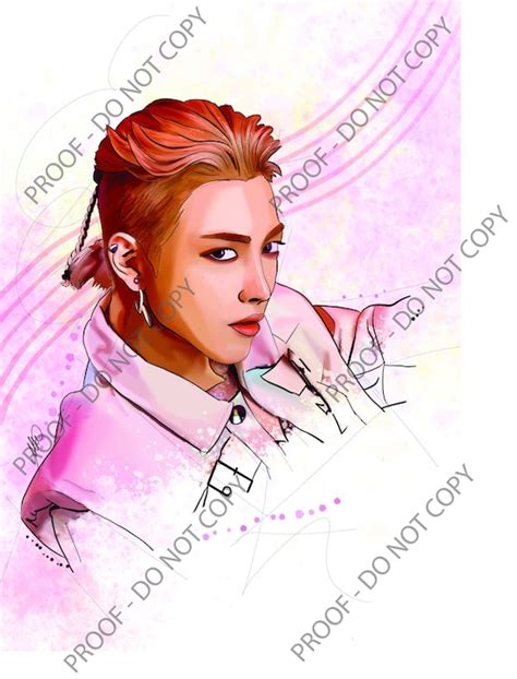 Kim Hongjoong Art Print Ateez Fanart A A Kpop Etsy