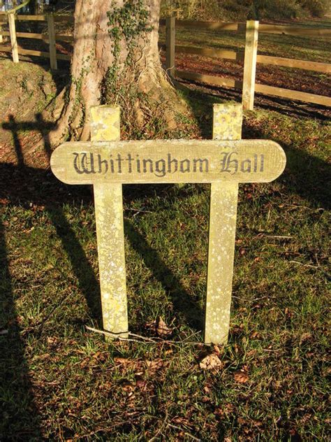 Whittingham Hall Sign Geographer Geograph Britain And Ireland