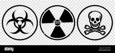 Signes De Danger Biologique De Toxicit Et De Rayonnement Style Art