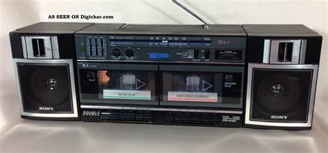 Vintage 1986 Sony Cfs W360 Dual Cassette Stereo Boombox Old