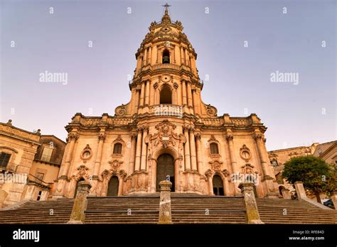 Duomo Of San Giorgio Cathedral In Modica Sicily Italy Stock Photo Alamy