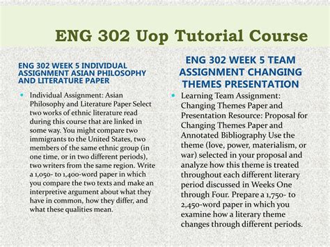 PPT ENG 302 UOP Tutorial Courses Uoptutorial PowerPoint Presentation