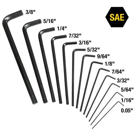 Allen Wrench Size Chart