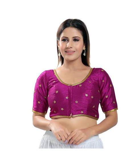 Muhenera Womens Silk Padded Saree Blouse Muhenera S 3792096