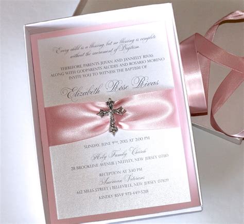 Custom Boxed Baptism Invitations - Embellished Paperie LLC