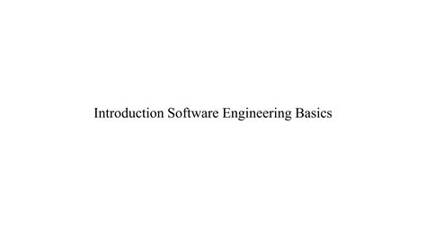 Introduction Software Engineering Basics Module01pptx