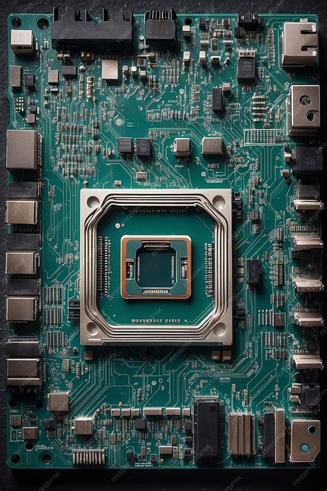 Premium Photo Cpu Socket On The Motherboard Toned Image