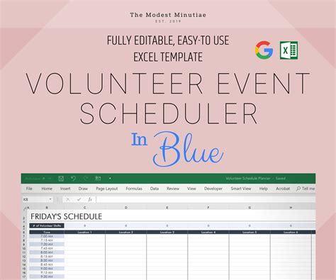 Volunteer Chart Template