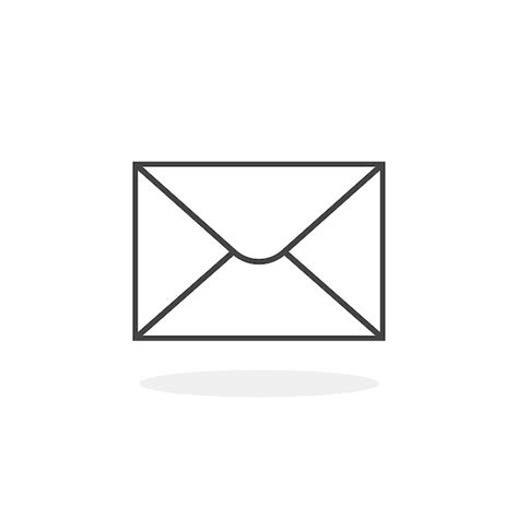 Premium Vector | Email envelope black outline icon Mail symbol Vector ...