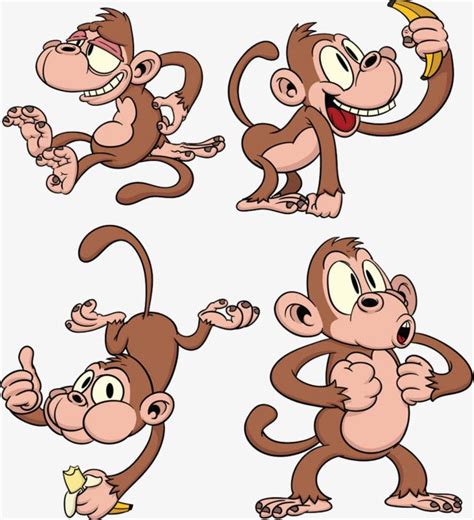 4 Monkeys PNG, Clipart, 4 Clipart, Activities, Animal, Bananas, Big ...