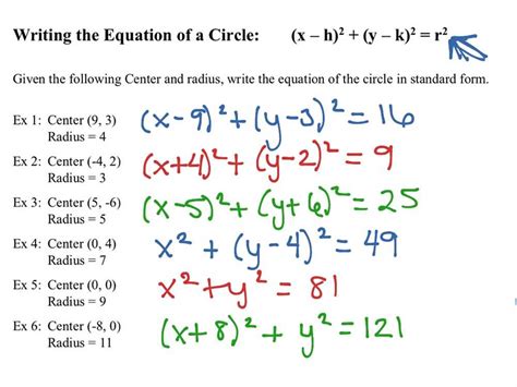 Mastering The Equation Of A Circle Workbook Answer Key Revealed