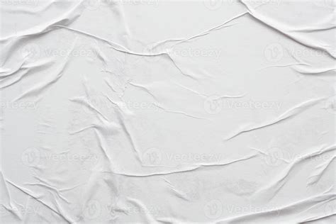 Blank White Crumpled And Creased Paper Poster Texture Background