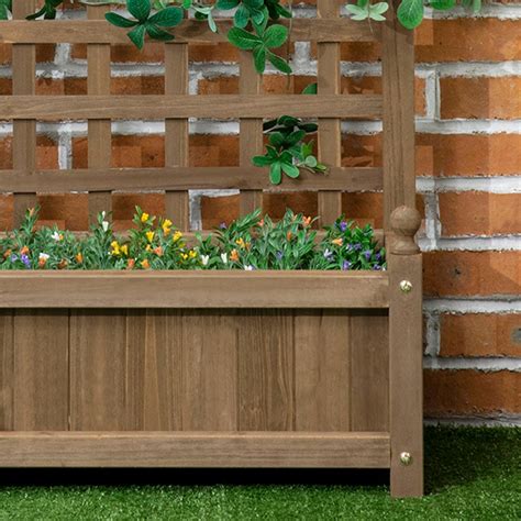 Outsunny Garden Planter With Trellis Wilko