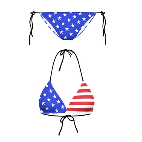 Koolleo Set American Flag Bikini For Women Two Piece Swimsuit Sexy Beach Swimwear Walmart