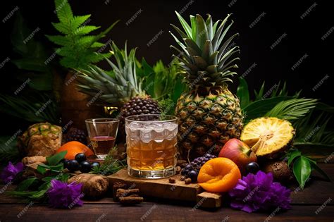 Premium Photo Exotic Juice Combinations With Rare Fruits