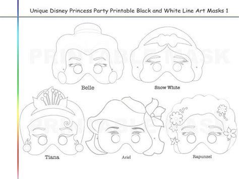 Coloring Pages Disney Princess Party Printable By Amazingpartyshop