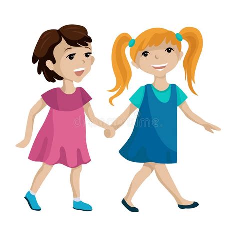 Sisters Holding Hands Stock Vector Illustration Of Female 153767565