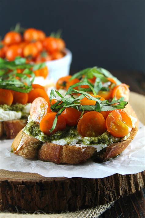 Authentic Suburban Gourmet Tomato And Pesto Bruschetta Friday Night