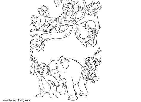 Jungle Animals Coloring Pages - Free Printable Coloring Pages