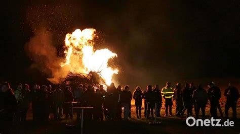 Mahnfeuer Bauern Setzen Brennendes Zeichen Onetz