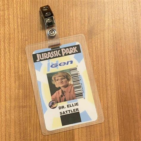 Jurassic Park Character Inspired Id Badge Your Choice Of Etsy