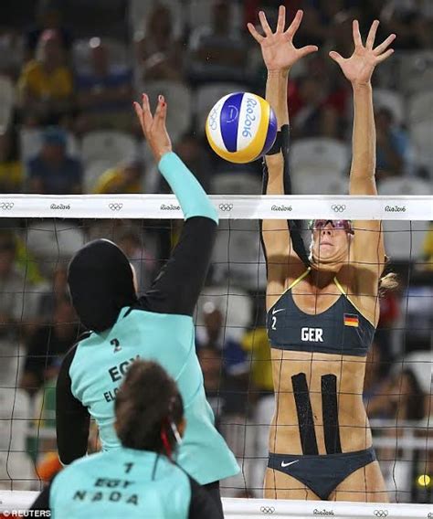 Rio Olympics Photos Egyptian Female Beach Volleyball Team Wear Hijab