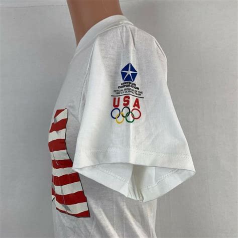 1992 USA Olympic Team T Shirt Vintage 90s Chrysler Co Gem