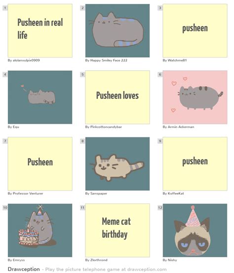 Pusheen In Real Life Drawception