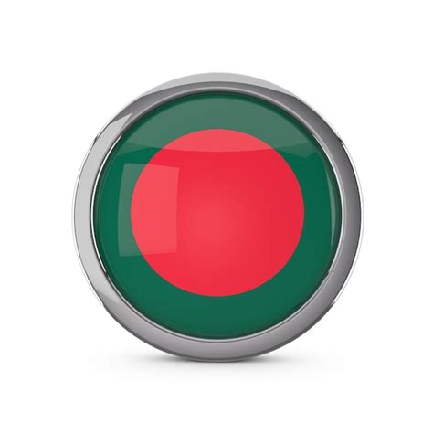 Premium Photo Bangladesh National Flag In A Glossy Circle Shape With