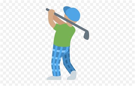 Man Golfing Emoji With Medium Skin Tone Meaning Golfer Emojibowling