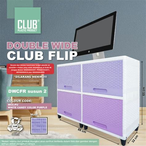 Jual CARGO CLUB DOUBLE WIDE FLIP LEMARI PLASTIK CLUB DOUBLE WIDE