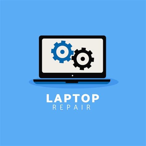 Modelo De Logotipo De Laptop Plano Criativo Vetor Premium