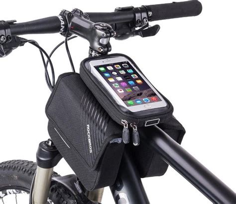 Fiets Frametas Met Smartphone Houder Waterdicht Fiets Tas Stuur